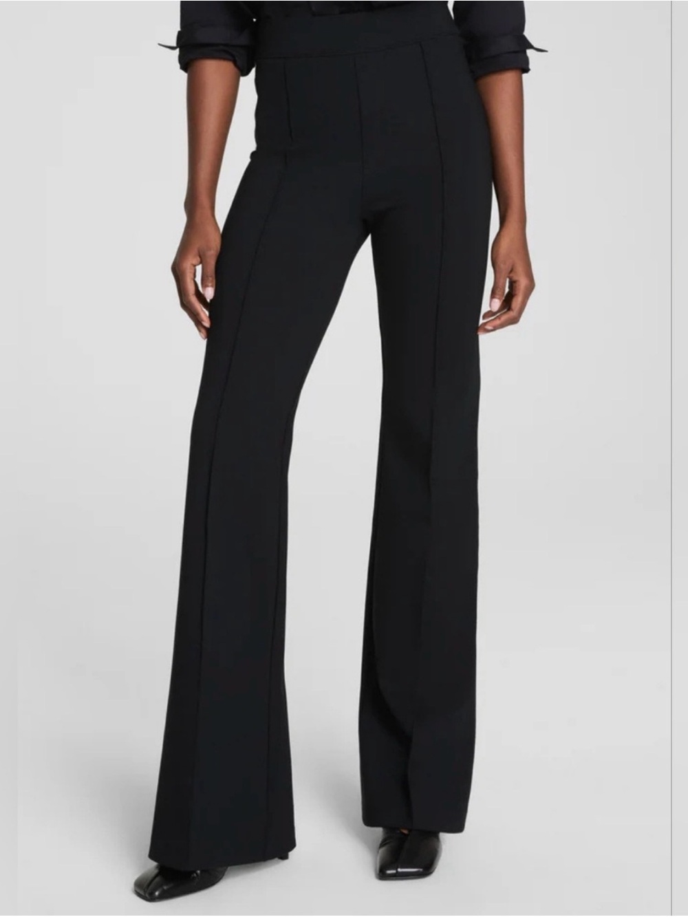 NWOT Spanx 1X TALL Black Hi Rise Flare Ponte Pants
